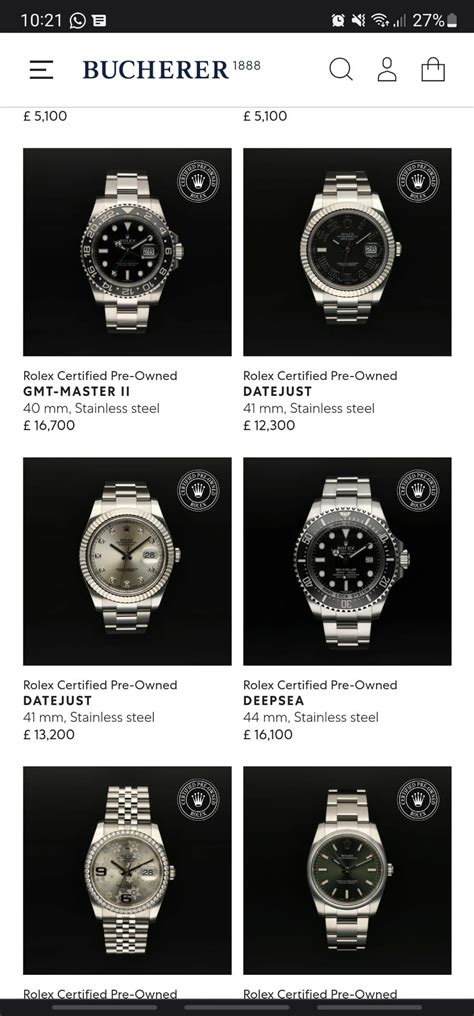 rolex cpo prices